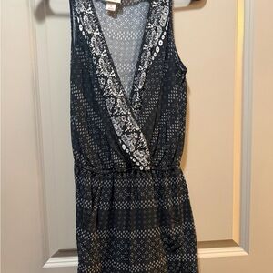 Chic Black and White Patterned Jumpsuit